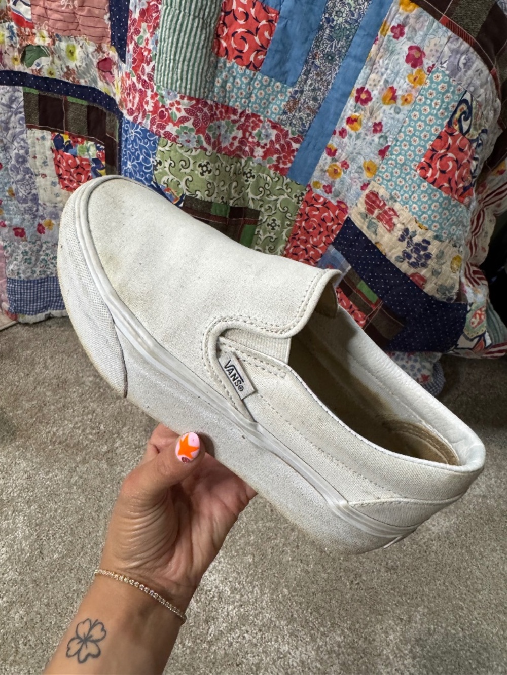 white van platform sneaker